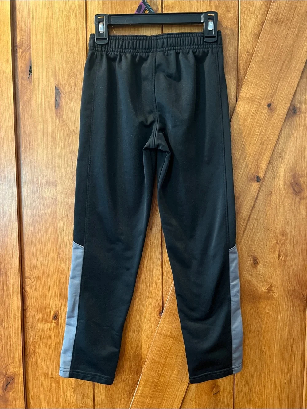 Under Armour Black Joggers with Gray Side Panels - Kids